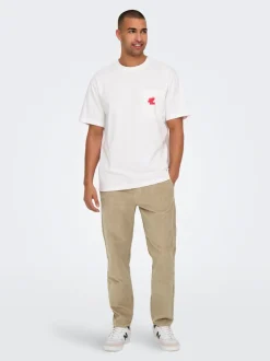 ONSLINUS Corduroy broek met tapered fit