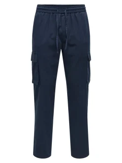 ONSLINUS Tapered fit Linnen Cargo broek
