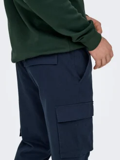 ONSLINUS Tapered fit Linnen Cargo broek
