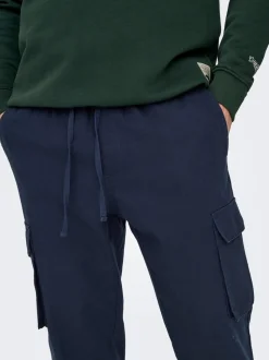 ONSLINUS Tapered fit Linnen Cargo broek