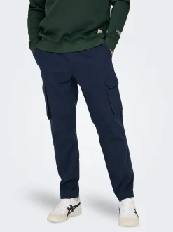 ONSLINUS Tapered fit Linnen Cargo broek