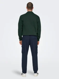 ONSLINUS Tapered fit Linnen Cargo broek