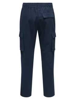 ONSLINUS Tapered fit Linnen Cargo broek