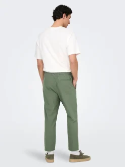 ONSLINUS Tapered fit Linnen Joggingbroek