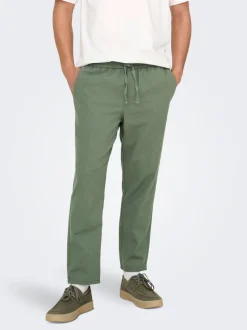 ONSLINUS Tapered fit Linnen Joggingbroek