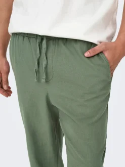 ONSLINUS Tapered fit Linnen Joggingbroek