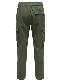 ONSLINUS Tapered fit Linnen Cargo broek