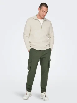 ONSLINUS Tapered fit Linnen Cargo broek