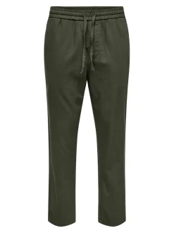 ONSLINUS Tapered fit Linnen Joggingbroek