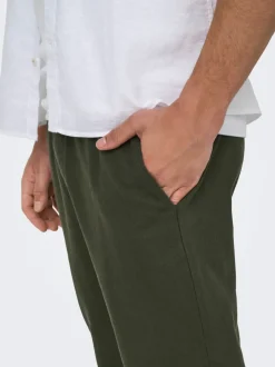 ONSLINUS Tapered fit Linnen Joggingbroek