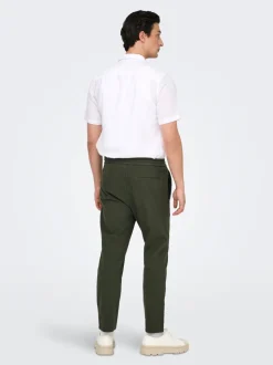 ONSLINUS Tapered fit Linnen Joggingbroek