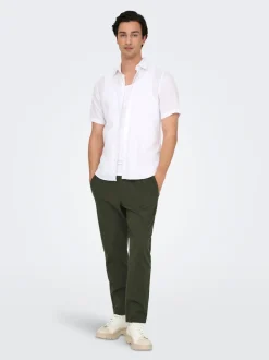 ONSLINUS Tapered fit Linnen Joggingbroek