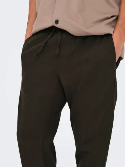 ONSLINUS Tapered fit Linnen Joggingbroek