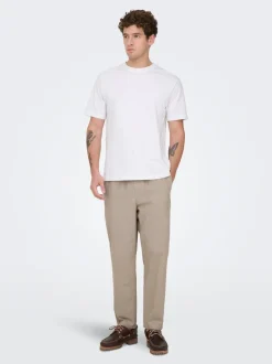 ONSLINUS Tapered fit Linnen Joggingbroek