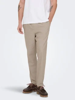 ONSLINUS Tapered fit Linnen Joggingbroek