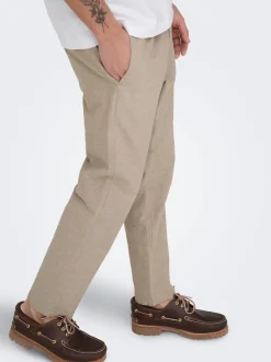 ONSLINUS Tapered fit Linnen Joggingbroek