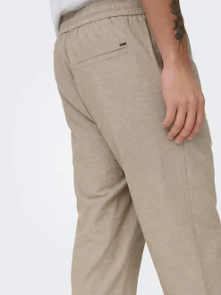 ONSLINUS Tapered fit Linnen Joggingbroek