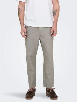 ONSLINUS Tapered fit Linnen Joggingbroek