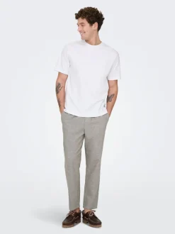 ONSLINUS Tapered fit Linnen Joggingbroek