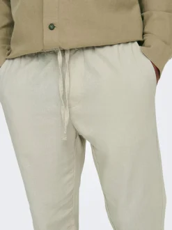 ONSLINUS Tapered fit Linnen Joggingbroek