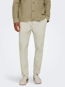ONSLINUS Tapered fit Linnen Joggingbroek