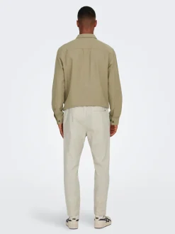 ONSLINUS Tapered fit Linnen Joggingbroek