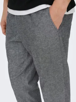 ONSLINUS Tapered fit Linnen Joggingbroek