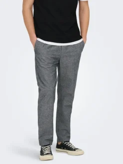 ONSLINUS Tapered fit Linnen Joggingbroek