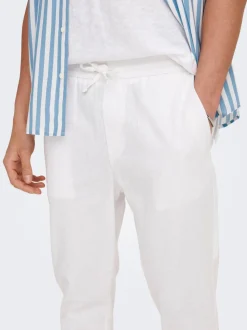 ONSLINUS Tapered fit Linnen Joggingbroek