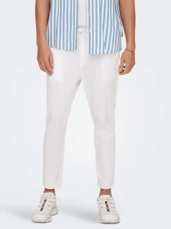 ONSLINUS Tapered fit Linnen Joggingbroek