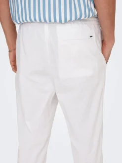 ONSLINUS Tapered fit Linnen Joggingbroek