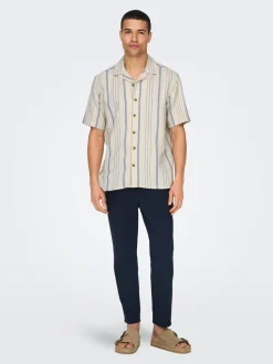 ONSLINUS Tapered fit Linnen Joggingbroek