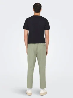 ONSLINUS Tapered fit Linnen Joggingbroek