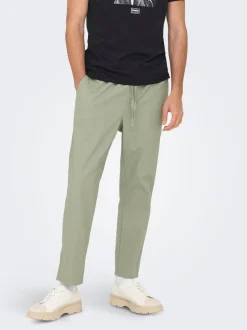 ONSLINUS Tapered fit Linnen Joggingbroek