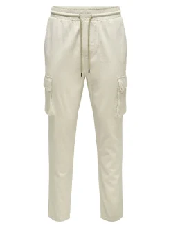 ONSLINUS Tapered fit Linnen Cargo broek