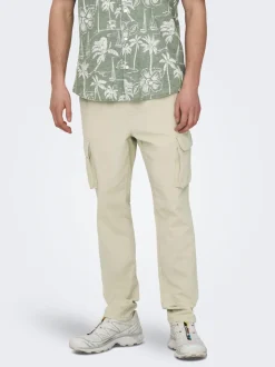 ONSLINUS Tapered fit Linnen Cargo broek