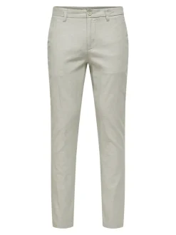 ONSMARK Tapered fit Linnen Chinobroek