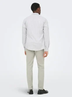 ONSMARK Tapered fit Linnen Chinobroek