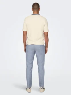 ONSMARK Tapered fit Linnen Chinobroek