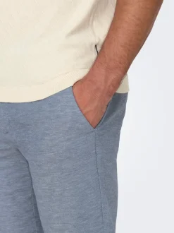 ONSMARK Tapered fit Linnen Chinobroek