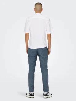 ONSMARK Tapered fit Linnen Chinobroek