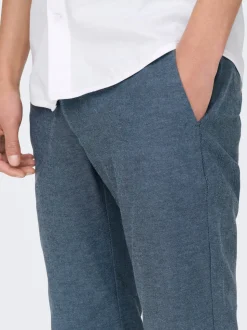 ONSMARK Tapered fit Linnen Chinobroek