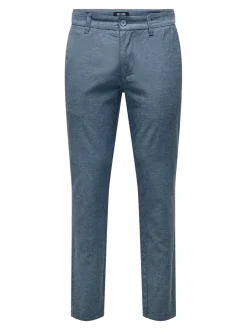 ONSMARK Tapered fit Linnen Chinobroek